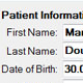 Patient Entry