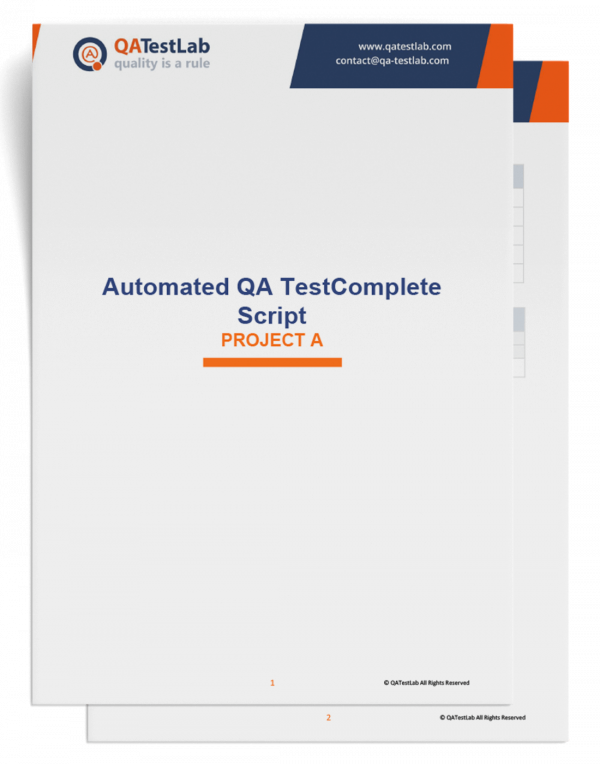 QATestLab Automated QA TestComplete Script
