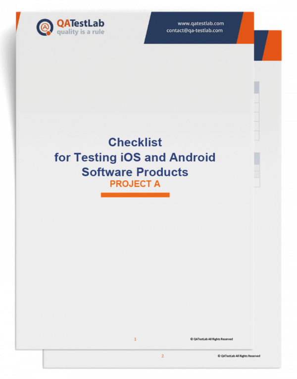 QATestLab Checklist for Testing iOS and Android Software Products
