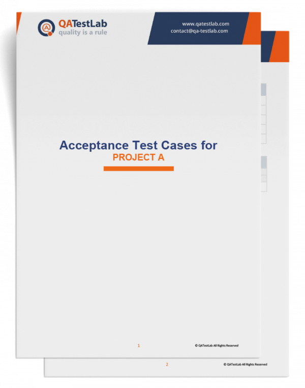 QATestLab Acceptance Test Cases