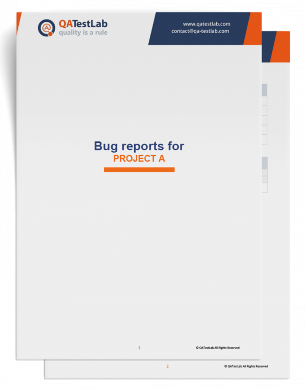 QATestLab Bug reports Project Name