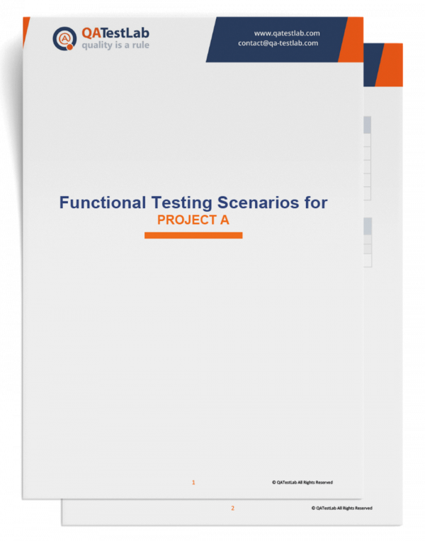 QATestLab Functional Testing Scenarios Project Name Example