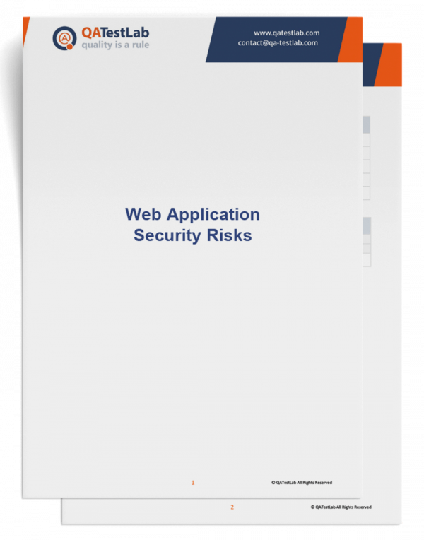 QATestLab Web Application Security Risks